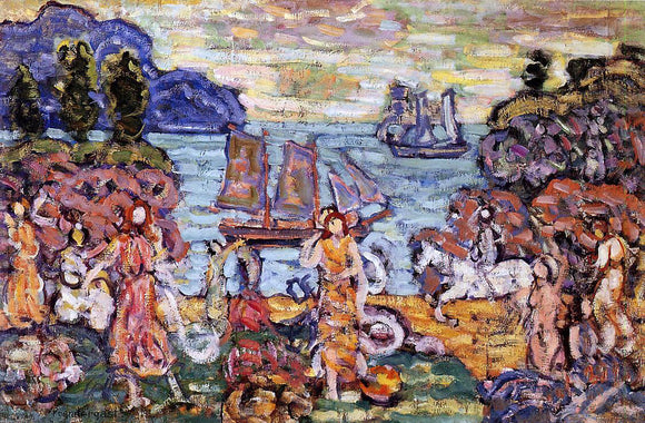  Maurice Prendergast On the Shore - Art Print