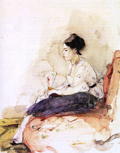  Berthe Morisot On the Sofa - Art Print