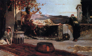 Jean-Joseph Benjamin Constant On the Terrace - Art Print