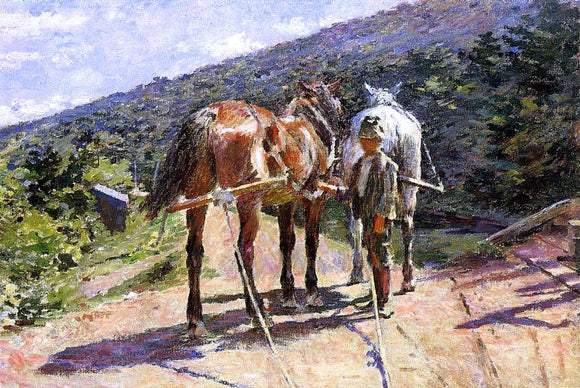  Theodore Robinson On the Tow-Path - A Halt - Art Print
