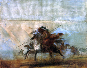  Alfred Jacob Miller On the War Path - Art Print