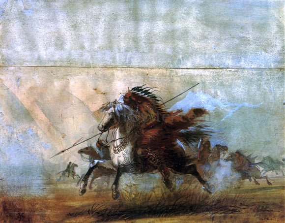  Alfred Jacob Miller On the War Path - Art Print