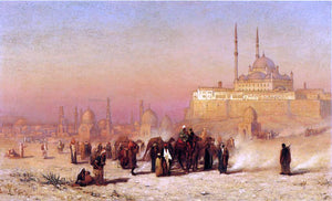  Louis Comfort Tiffany On the Way between Old and New Cairo, Citadel Mosque of Mohammed Ali, and Tombs of the Mamelukes - Art Print
