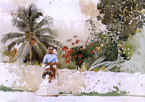  Winslow Homer On the Way to Market, Bahamas - Art Print