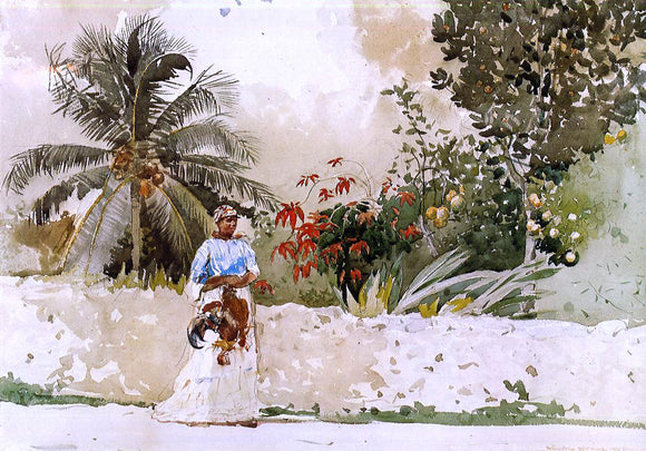  Winslow Homer On the Way to Market, Bahamas - Art Print