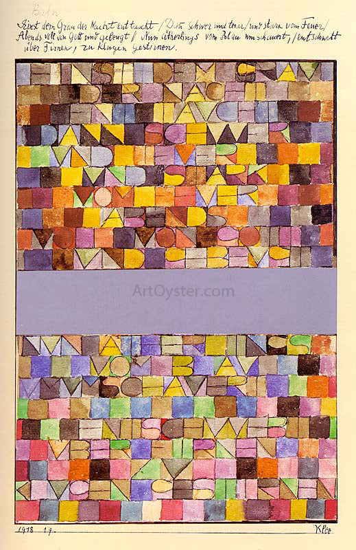  Paul Klee Once Emerged from the Gray of Night - Art Print