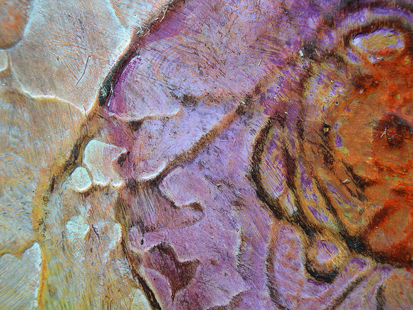 Our Original Collection Orange Purple Flower Abstract - Art Print