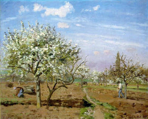  Camille Pissarro Orchard in Blossom, Louveciennes - Art Print