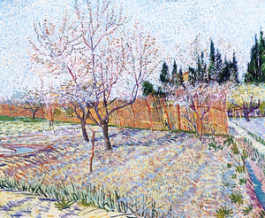  Vincent Van Gogh Orchard with Peach Trees in Blossom - Art Print