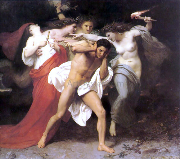  William Adolphe Bouguereau Orestes Pursued by the Furies - Art Print