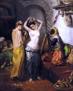  Theodore Chasseriau Orientalist Interior: Nude in a Harem - Art Print