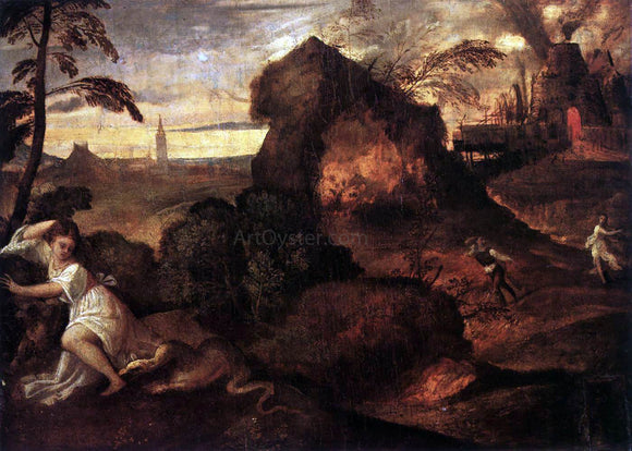  Titian Orpheus and Eurydice - Art Print