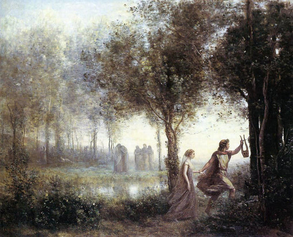 Jean-Baptiste-Camille Corot Orpheus Leading Eurydice from the Underworld - Art Print