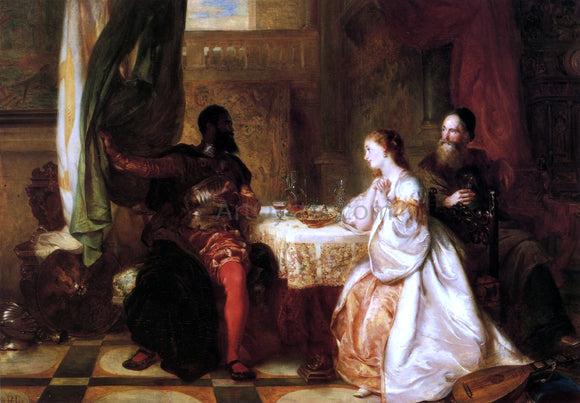  Robert Alexander Hillingford Othello Recounting His Adventures to Desdemona - Art Print