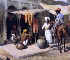  Edwin Lord Weeks Outside an Indian Dye House - Art Print