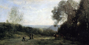  Jean-Baptiste-Camille Corot Outside Paris - The Heights above Ville d'Avray - Art Print
