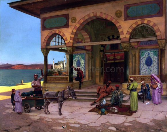  Rudolph Ernst Outside the Selim Tabe, Constantinople - Art Print