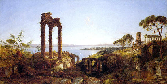  Jasper Francis Cropsey Overlooking the Bay of Naples - Art Print