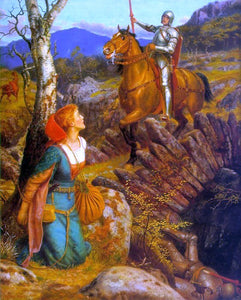  Arthur Hughes Overthrowing of the Rusty Knight - Art Print
