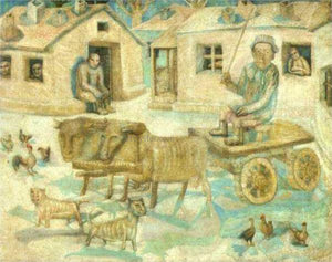  Pavel Filonov Oxen Scene from the Life of Savages - Art Print