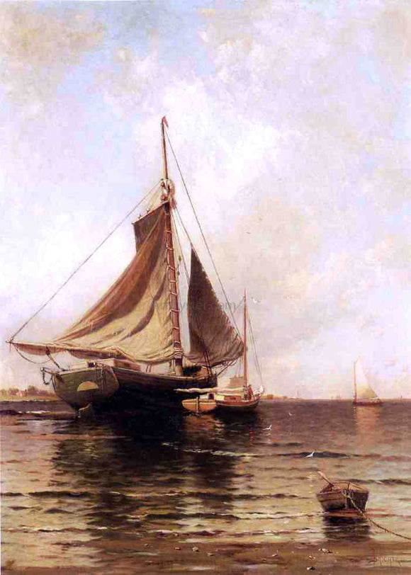  Alfred Thompson Bricher Oyster Boats - Art Print