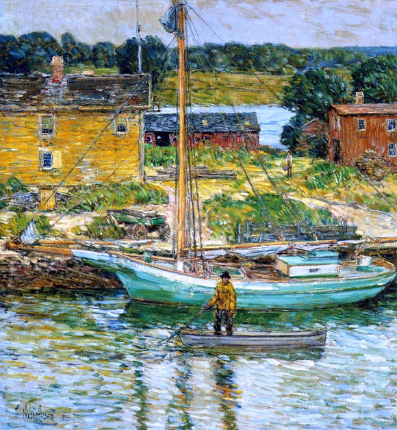  Frederick Childe Hassam An Oyster Sloop, Cos Cob - Art Print