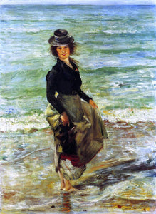  Lovis Corinth Paddel-Petermannchen (also known as Charlotte Berend Paddling) - Art Print