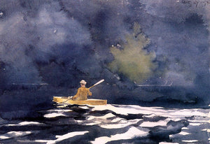  Winslow Homer Paddling at Dusk - Art Print