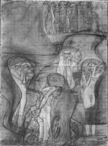  Gustav Klimt The Painted Composition Draft Jusisprudenz - Art Print