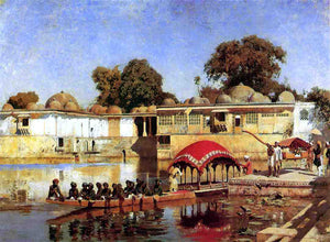  Edwin Lord Weeks Palace and Lake at Sarket-Ahmedabad, India - Art Print