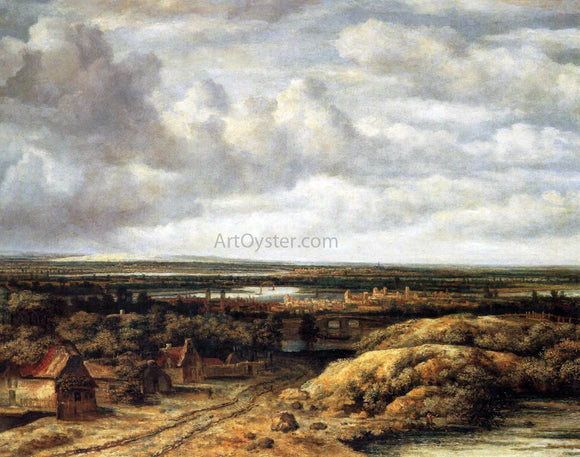  Philips Koninck Panorama with Farmhouses along a Road - Art Print