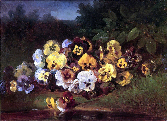  Benjamin Champney Pansies - Art Print