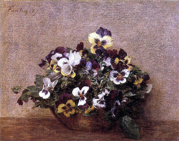  Henri Fantin-Latour Pansies - Art Print