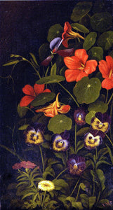  Levi Wells Prentice Pansies and Nasturtiums - Art Print