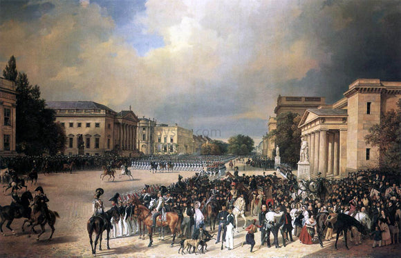  Franz Kruger Parade at the Opernplatz - Art Print