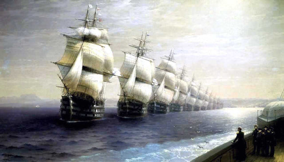  Ivan Constantinovich Aivazovsky Parade of the Black Sea Fleet in 1849 - Art Print