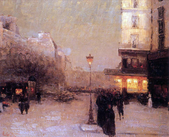  Luigi Loir Paris at Night - Art Print