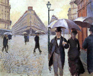  Gustave Caillebotte A Paris Street: A Rainy Day (study) - Art Print