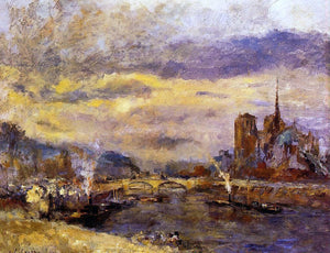  Albert Lebourg Paris, the Seine and Notre-Dame - Art Print