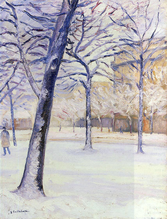  Gustave Caillebotte Park in the Snow, Paris - Art Print