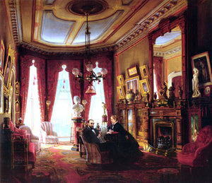  Edward Lamson Henry Parlor on Brooklyn Heights of Mr. and Mrs. John Ballard - Art Print