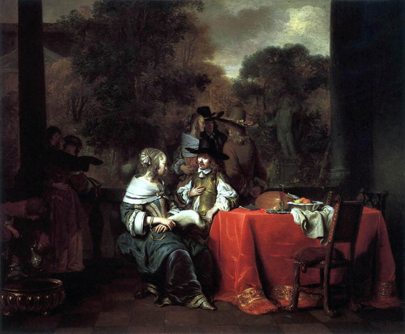  Gerbrand Van den Eeckhout Party on a Terrace - Art Print