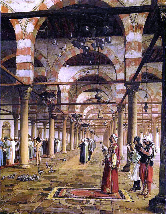  Jean-Leon Gerome Prayer in the Mosque - Art Print