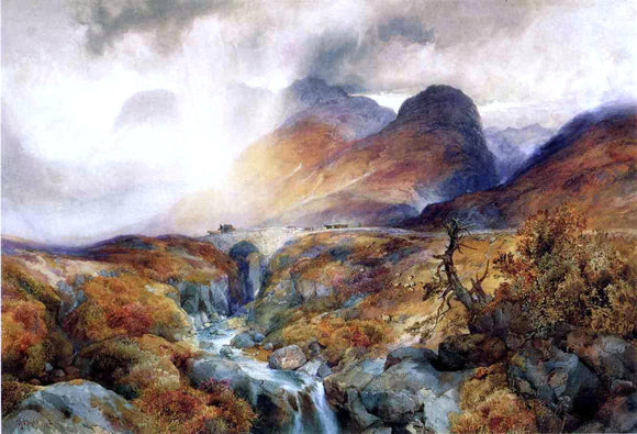  Thomas Moran Pass at Glencoe, Scotland - Art Print