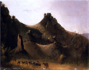  John Mix Stanley Passing an Obstruction: Mouth of Night Creek - Art Print