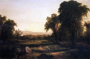  John Frederick Kensett Path over the Field - A Reccollection of the Hudson - Art Print