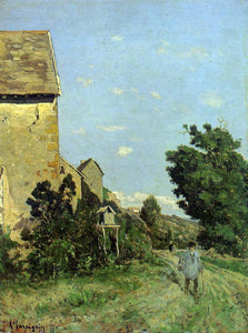  Henri Harpignies Path Through a Normandy Village - Art Print