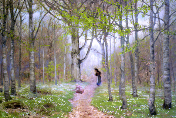  Hans Anderson Brendekilde Path Through the Anemones - Art Print