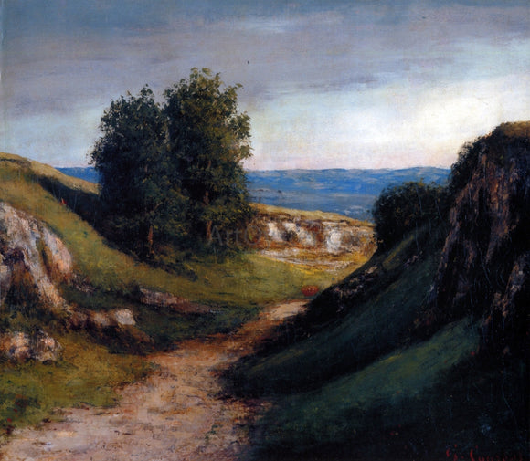  Gustave Courbet Path to the Sea - Art Print