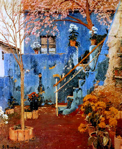  Santiago Rusinol Prats Patio Azul - Art Print